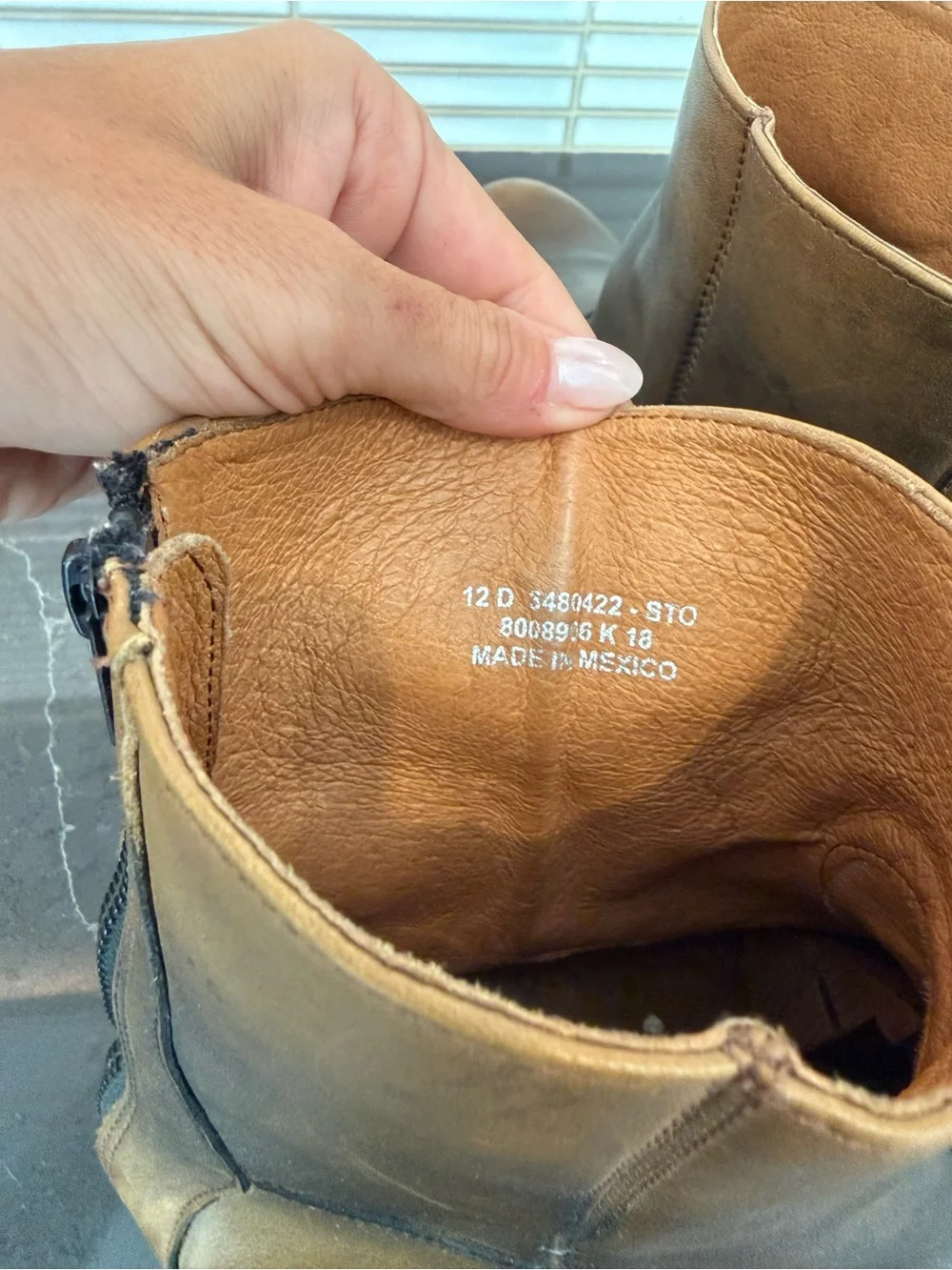 Frye Brown Leather zipper Ankle Boots